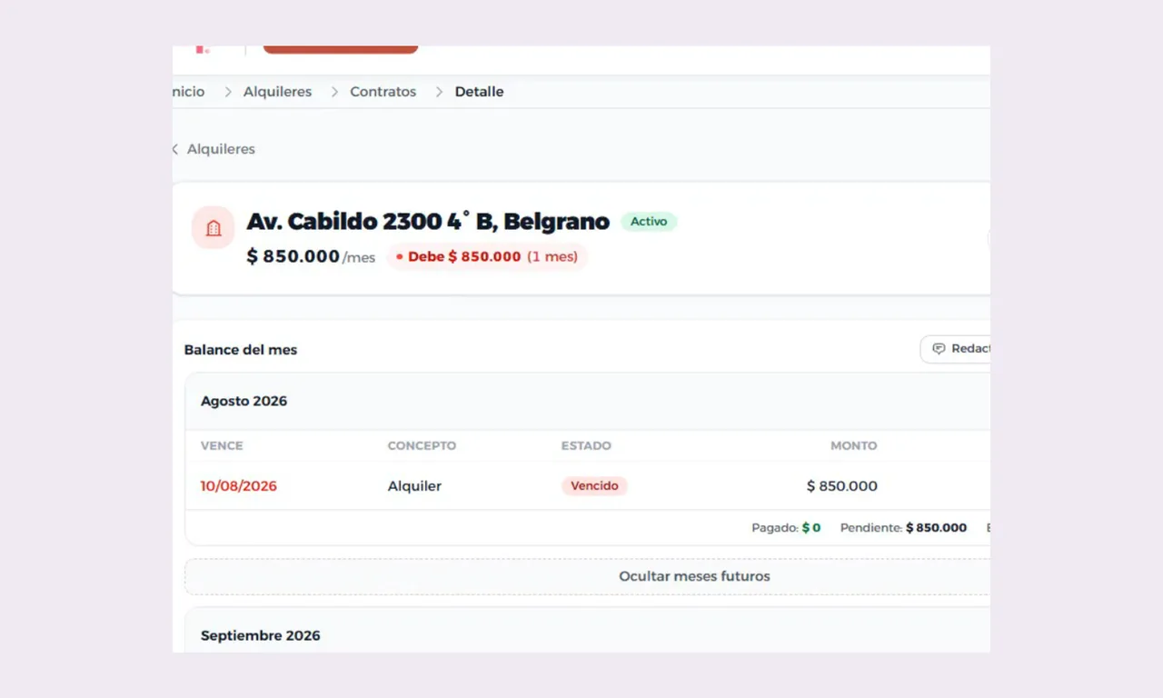 Cómo cargar un contrato de alquiler con ajustes previos